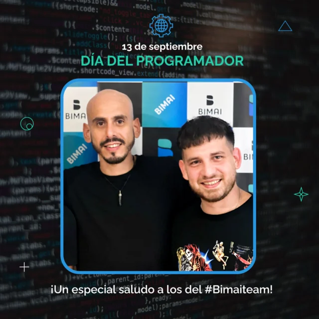 ¡Feliz día a nuestros #programadores ! 🤩
Son una de las piezas fundamental de nuestro #Bimaiteam 💻

Gracias por la dedicación que día a día hace posible cada proyecto que llevamos a cabo para nuestros #clientes 🥰

¡Feliz día para todos los programadores! 🥳

#desarrolloweb #web #programación #DíadelProgramador